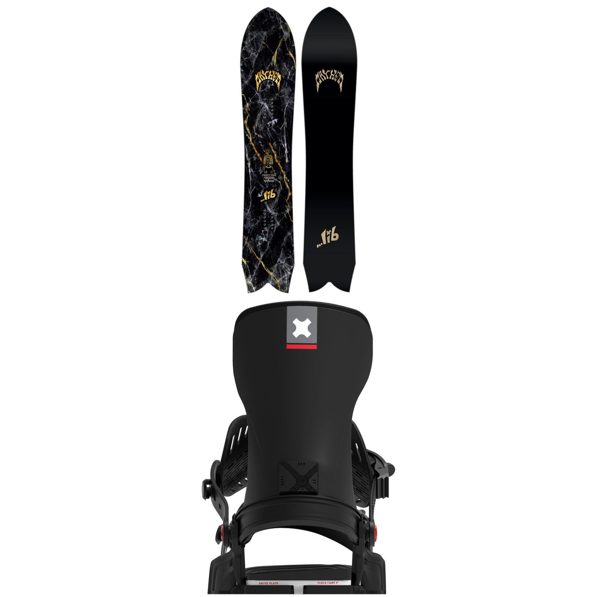 Lib Tech Mayhem Sweetfish Snowboard + Bent Metal Transfer Snowboard Bindings 2027
