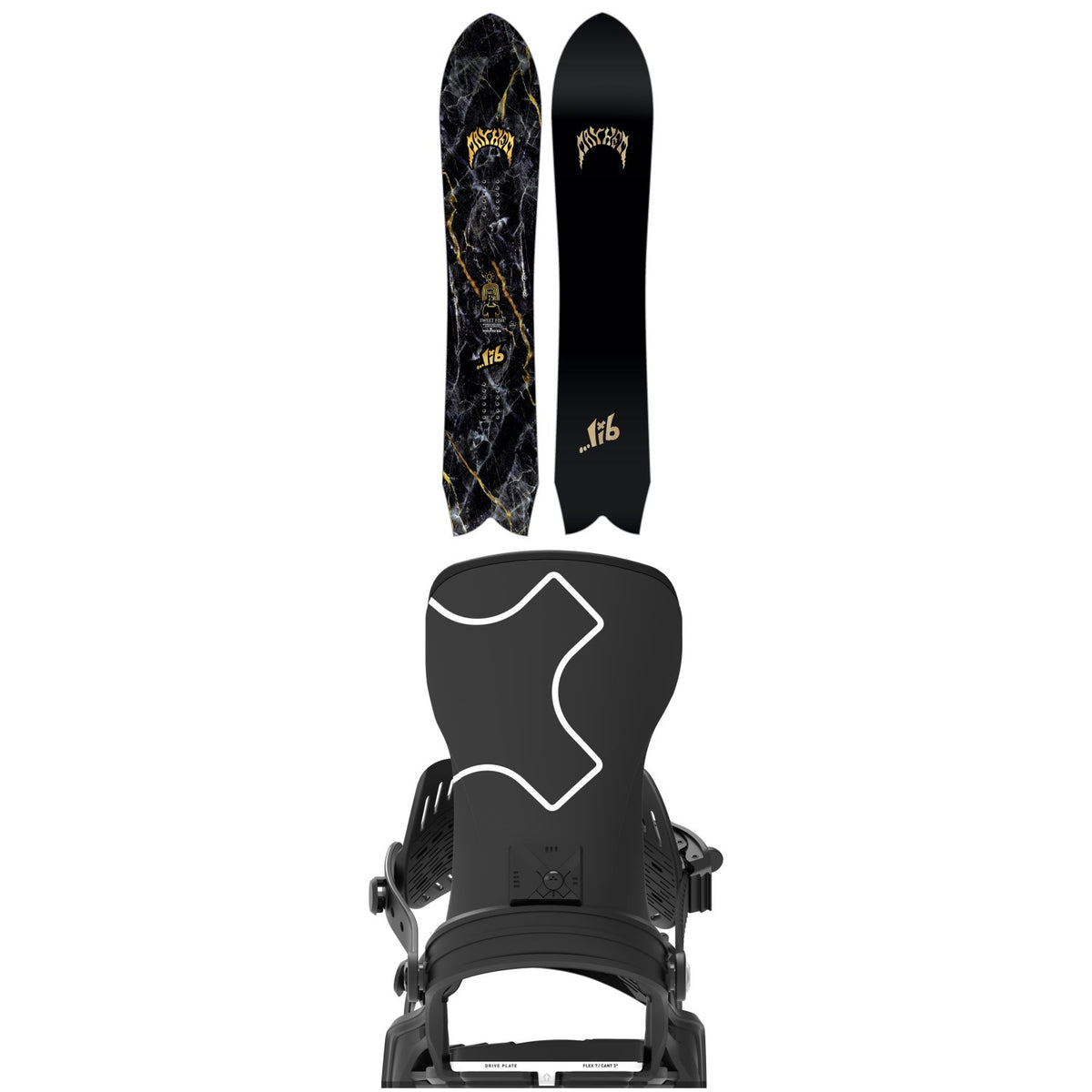 Lib Tech Mayhem Sweetfish Snowboard + Bent Metal Axtion Snowboard Bindings 2027