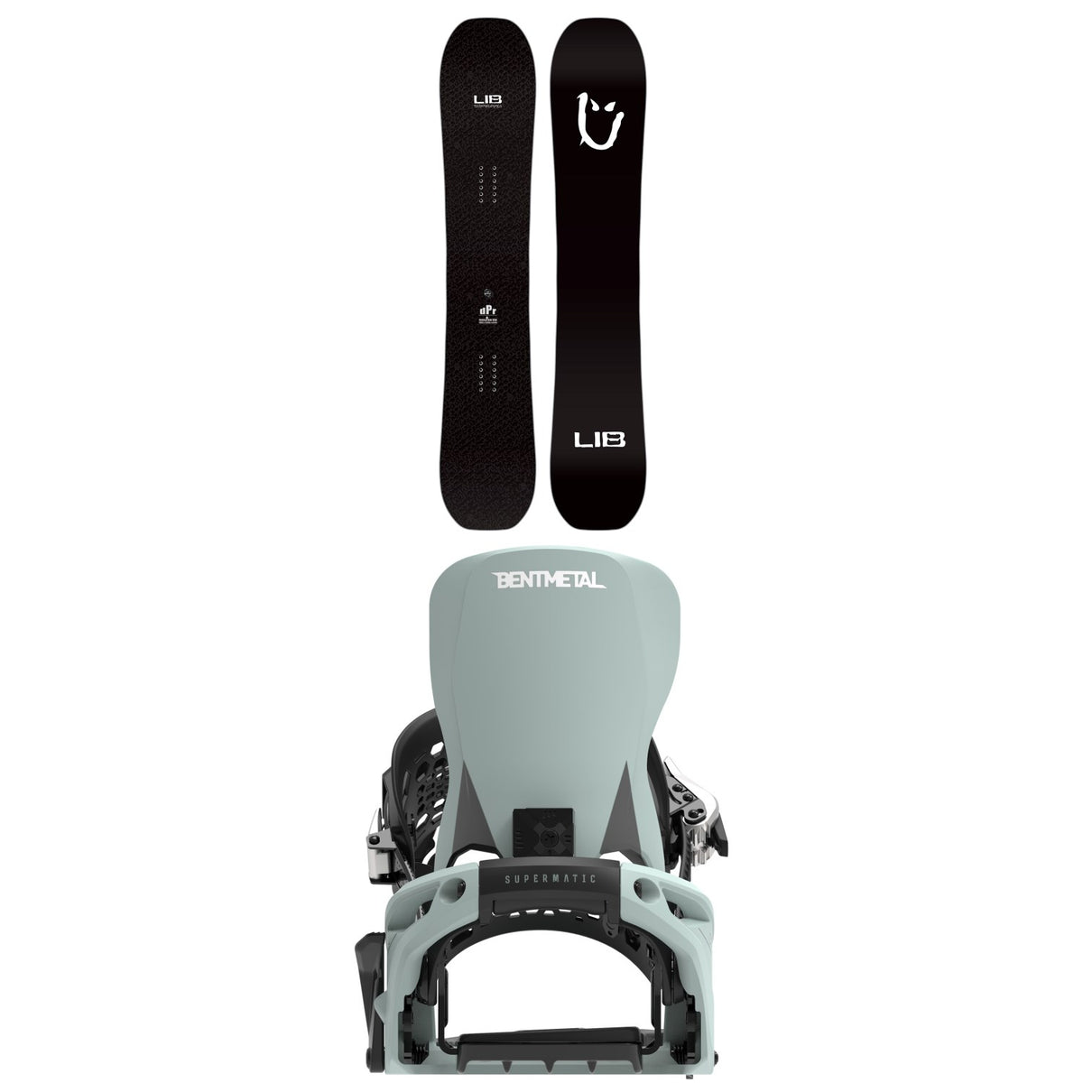 Lib Tech dPr Snowboard + Bent Metal Lightning Supermatic Snowboard Bindings 2027