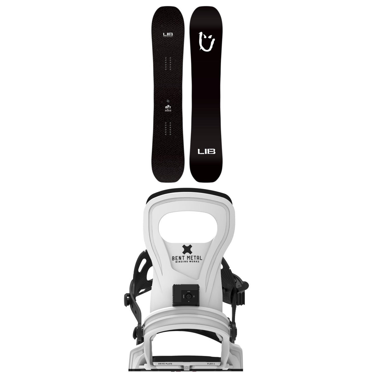 Lib Tech dPr Snowboard + Bent Metal Bolt Snowboard Bindings 2027