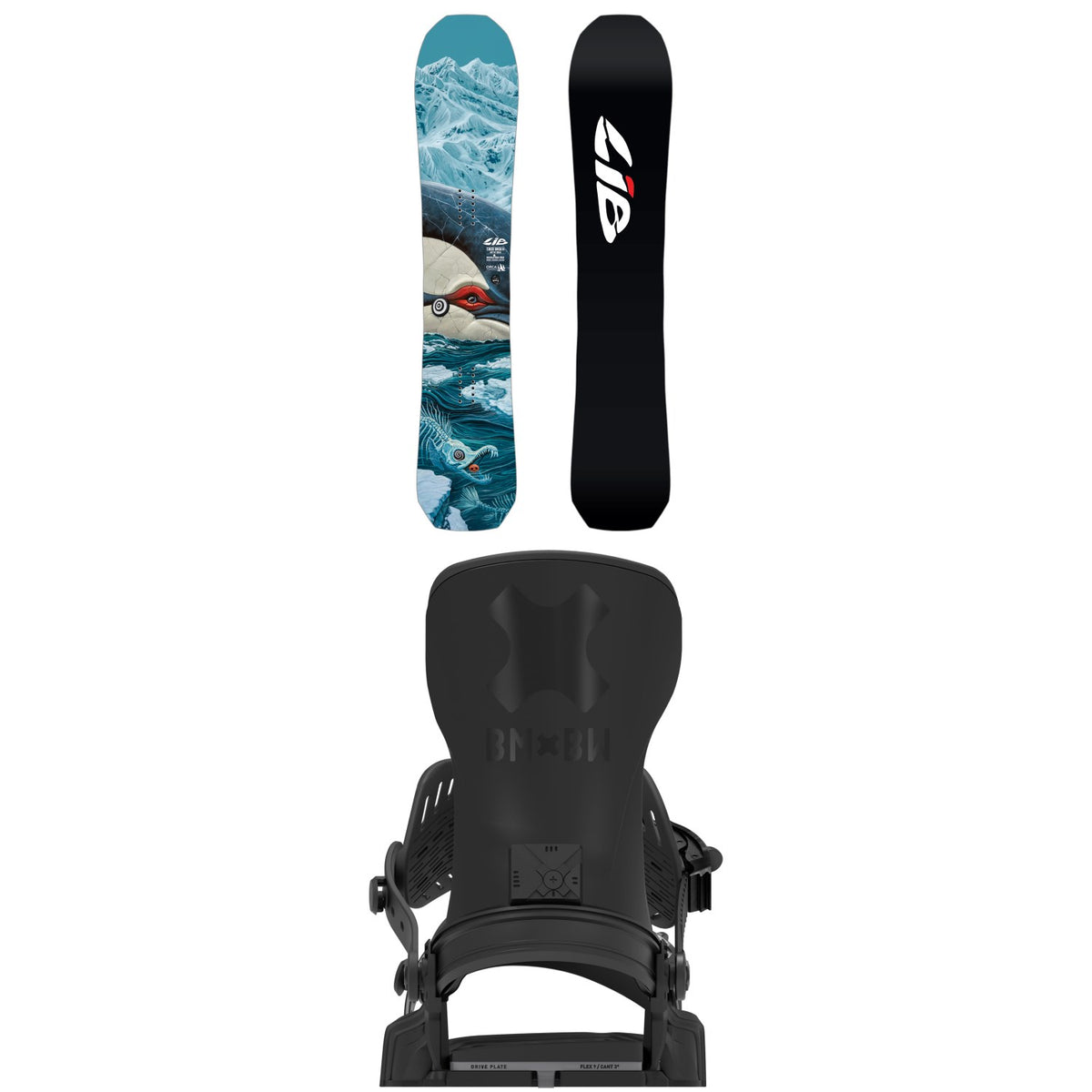 Lib Tech T. Rice Orca II Snowboard + Bent Metal Transfer Pro Snowboard Bindings 2027