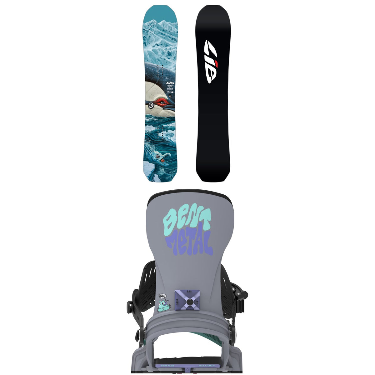 Lib Tech T. Rice Orca II Snowboard + Bent Metal Stylist Snowboard Bindings - Women's 2027