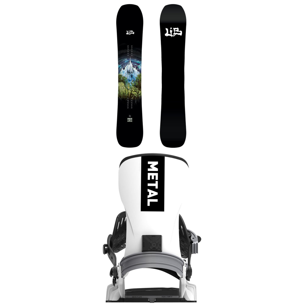 Lib Tech Skunk Ape C2 Snowboard + Bent Metal T-Zero Snowboard Bindings 2027
