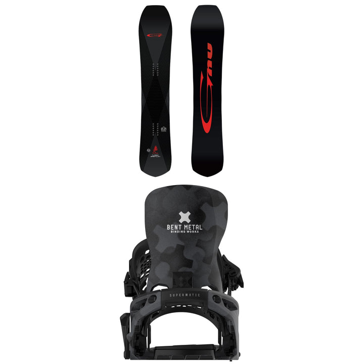 GNU Turbo Gremlin C3 Snowboard + Bent Metal Lightning Supermatic Snowboard Bindings 2027