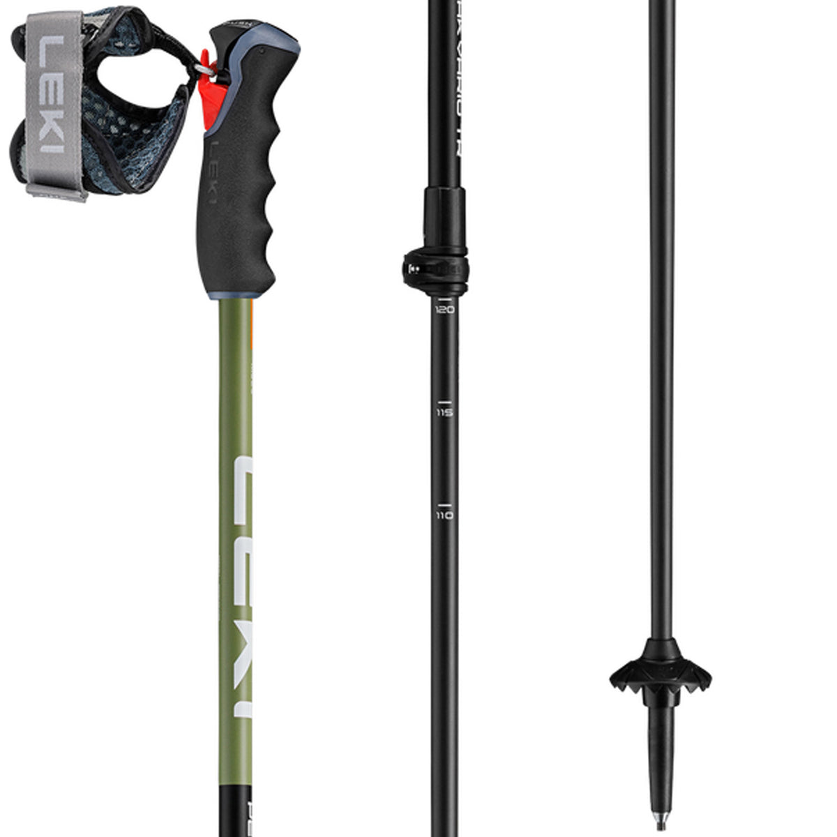 LEKI Peak Vario TR Ski Poles 2027 Black/Olive/White