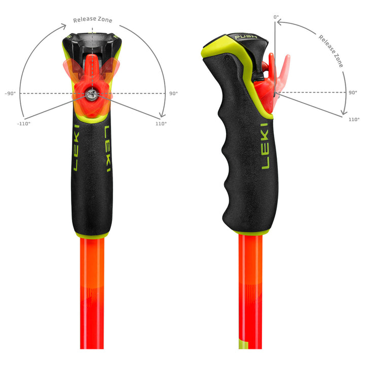 LEKI Wyldbird Vario TR Ski Poles 2027 Orange/Red/Yellow