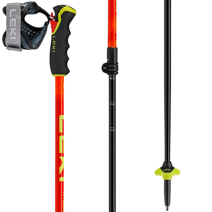 LEKI Wyldbird Vario TR Ski Poles 2027 Orange/Red/Yellow