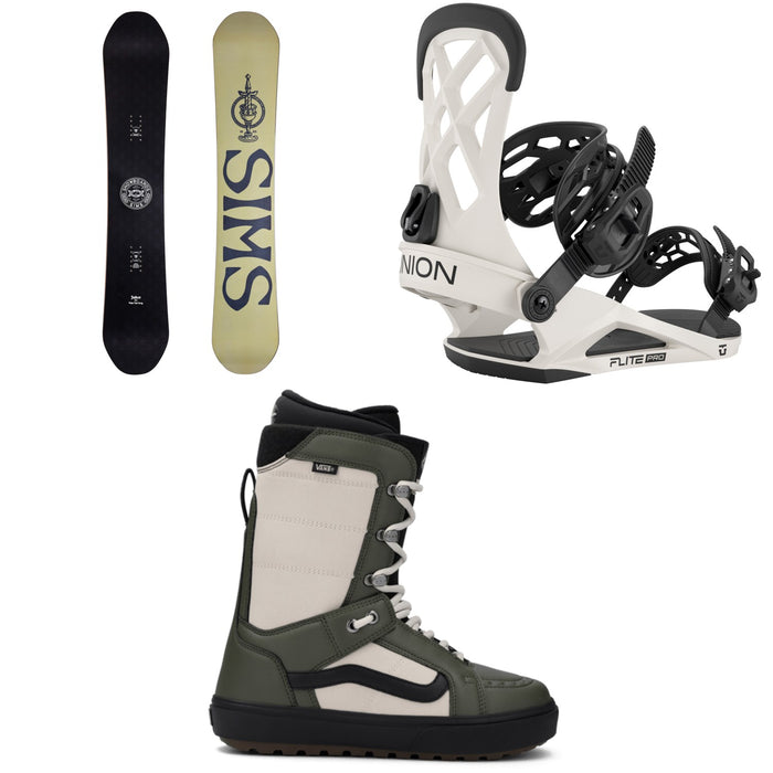 Sims Joker Snowboard + Union Flite Pro Snowboard Bindings + Vans Hi Standard OG Snowboard Boots 2026