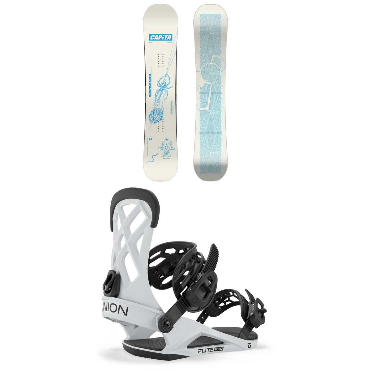 CAPiTA Pathfinder Snowboard + Union Flite Pro Snowboard Bindings 2027