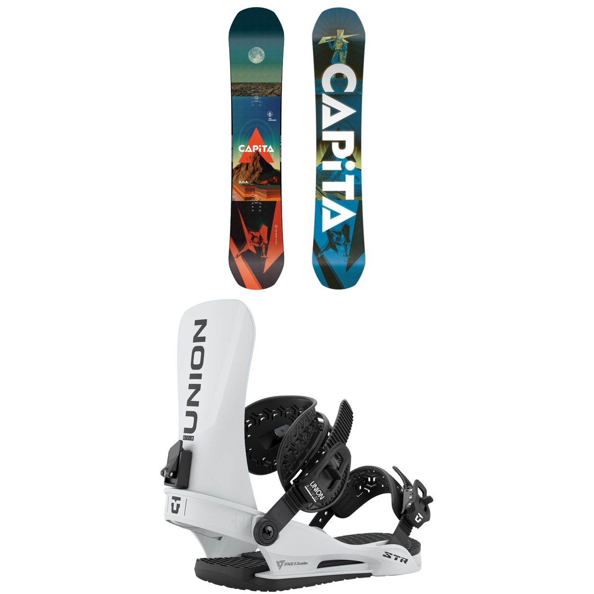 CAPiTA Defenders Of Awesome Snowboard + Union STR Snowboard Bindings 2027