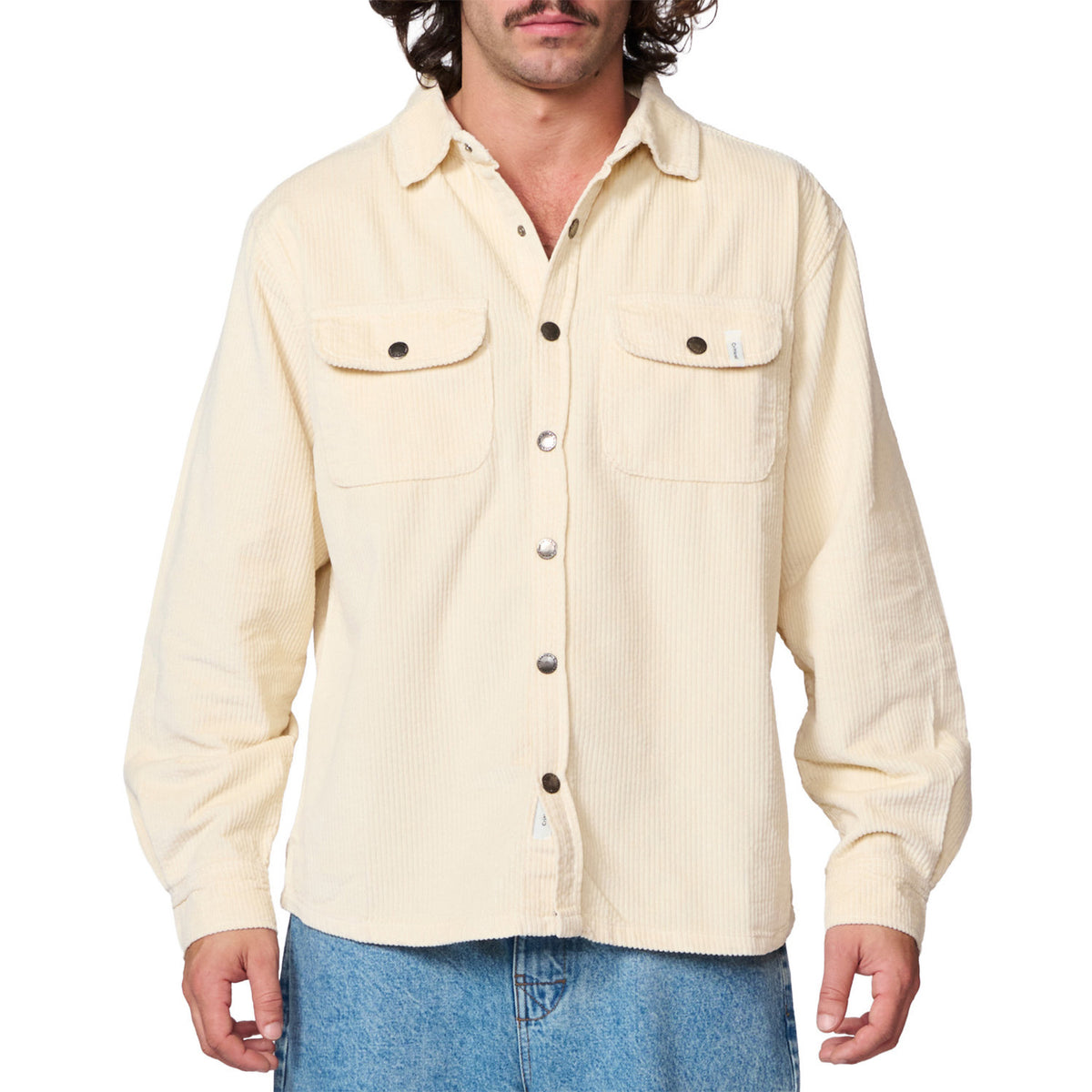 The Critical Slide Society Surface Cord Overshirt - Men's Bone