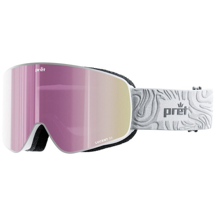 Pret Effect Goggles White Texture/Lucent Rose Gold S3 + Lucent Storm