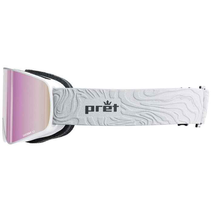 Pret Effect Goggles White Texture/Lucent Rose Gold S3 + Lucent Storm