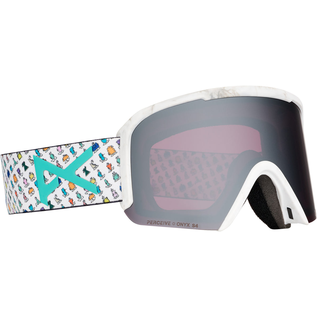 Anon Nesa MFI Low Bridge Fit Goggles LB Encounters/Perceive Sunny Onyx+Perceive Variable Violet
