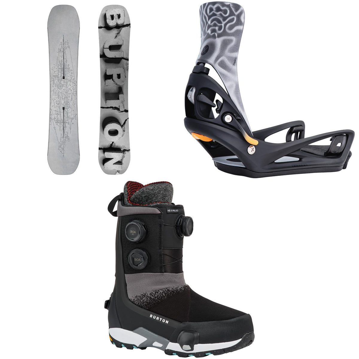 Burton Custom X Snowboard + Step On X Snowboard Bindings + Highshot X Pro Step On Snowboard Boots 2027