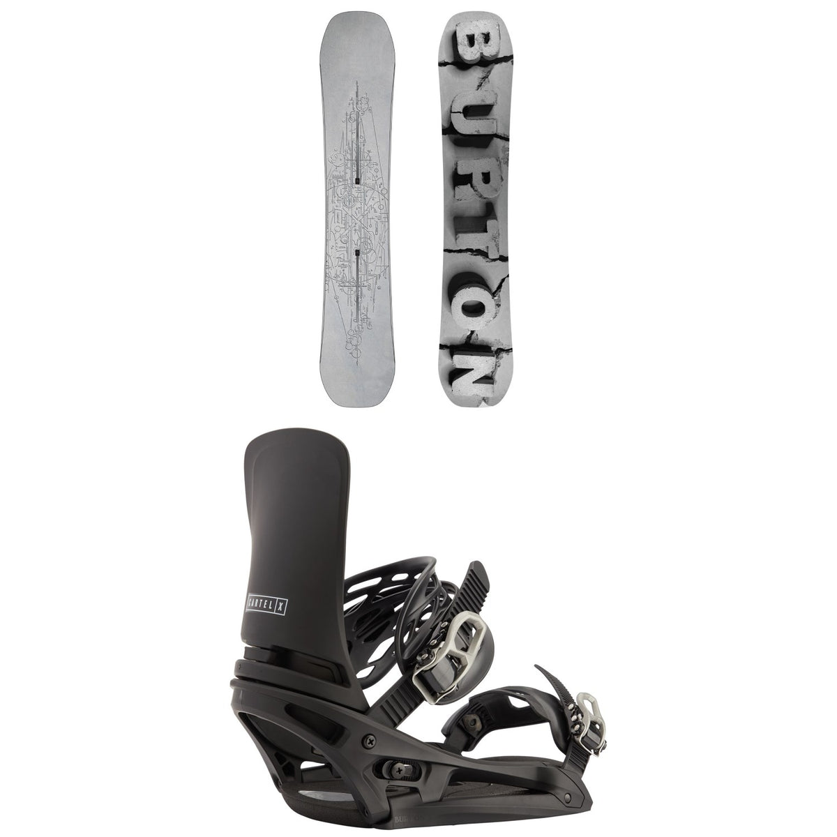 Burton Custom X Snowboard + Cartel X EST Snowboard Bindings 2027