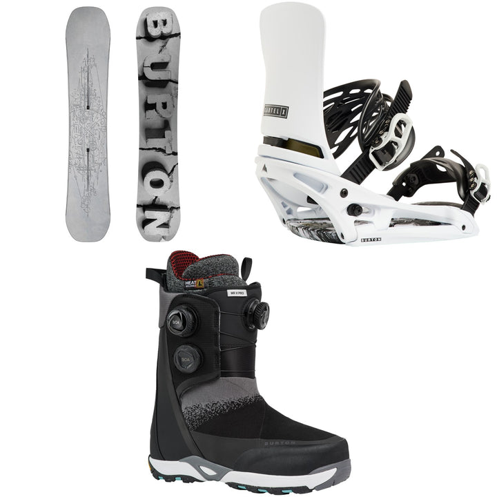 Burton Custom X Snowboard +  Cartel X EST Snowboard Bindings + Waverange X Pro Snowboard Boots 2027