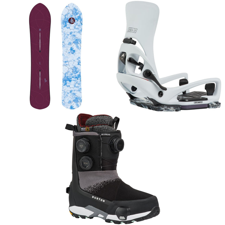 Burton Family Tree Sketch Artist Snowboard + Step On Lexa X EST Snowboard Bindings + Highshot X Pro Step On Snowboard Boots - Women's 2027
