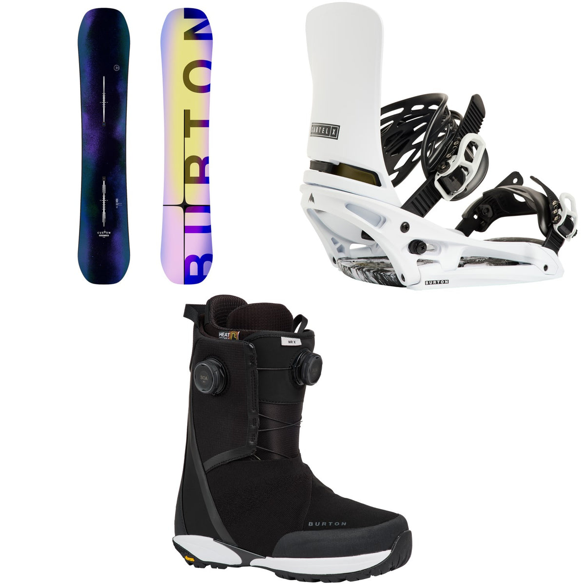 Burton Custom Snowboard + Cartel X EST Snowboard Bindings + Waverange X Snowboard Boots 2027