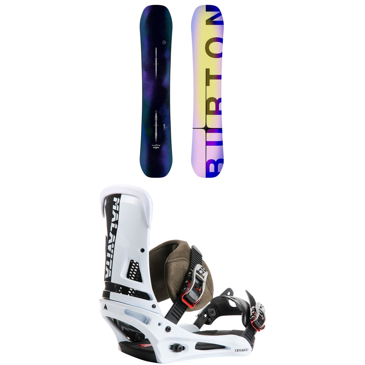 Burton Custom Flying V Snowboard + Malavita X Snowboard Binding 2027