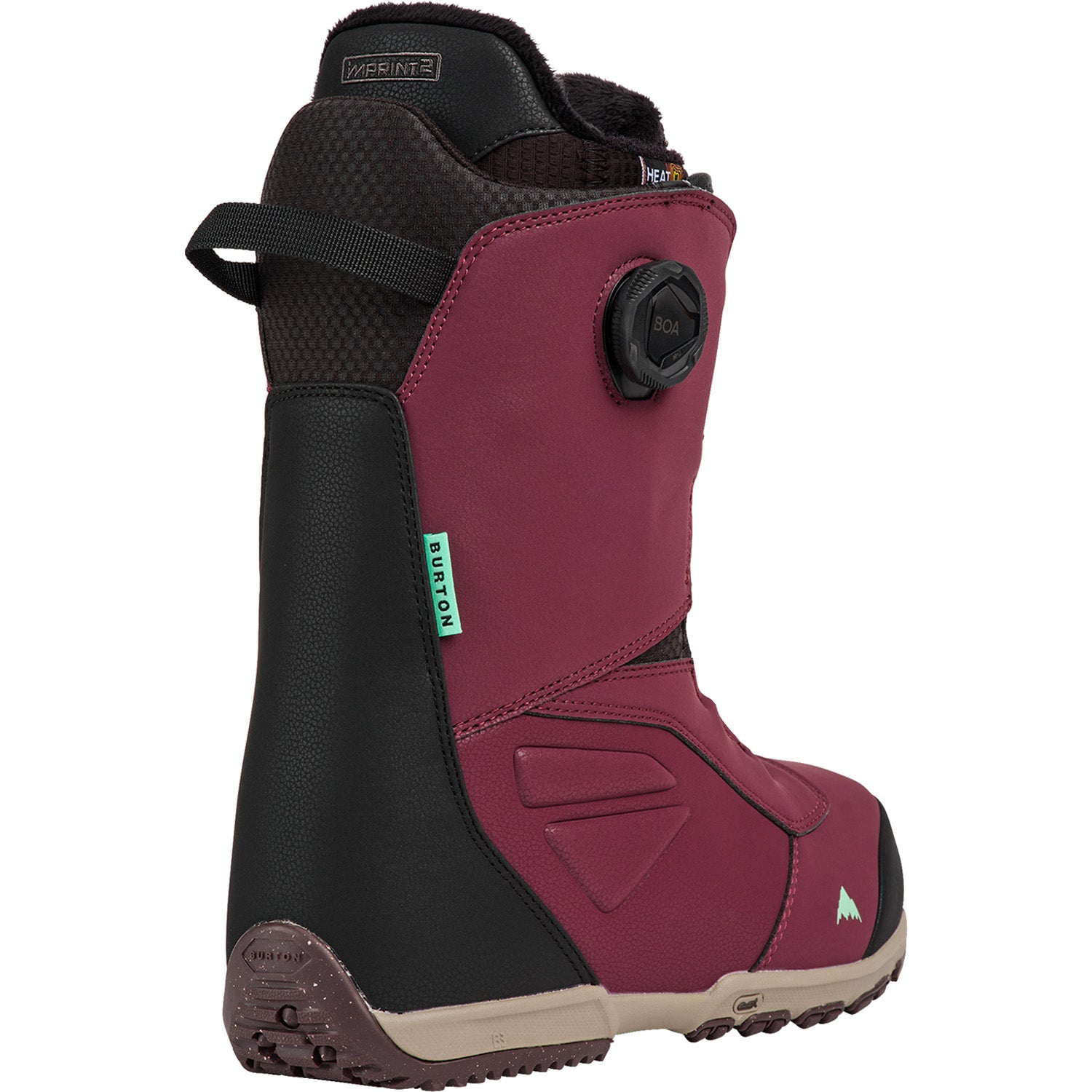 Men's Burton Ruler BOA Snowboard Boots, Rum Raisin / Regular / 8