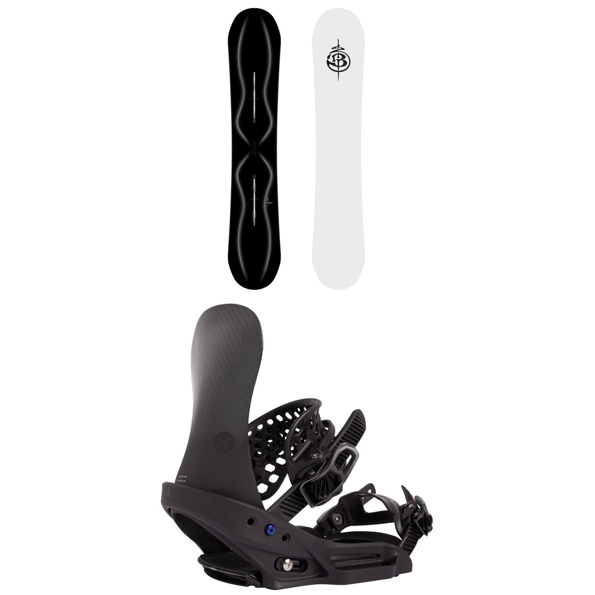 Burton Mystery Process Snowboard + X EST Snowboard Bindings 2027