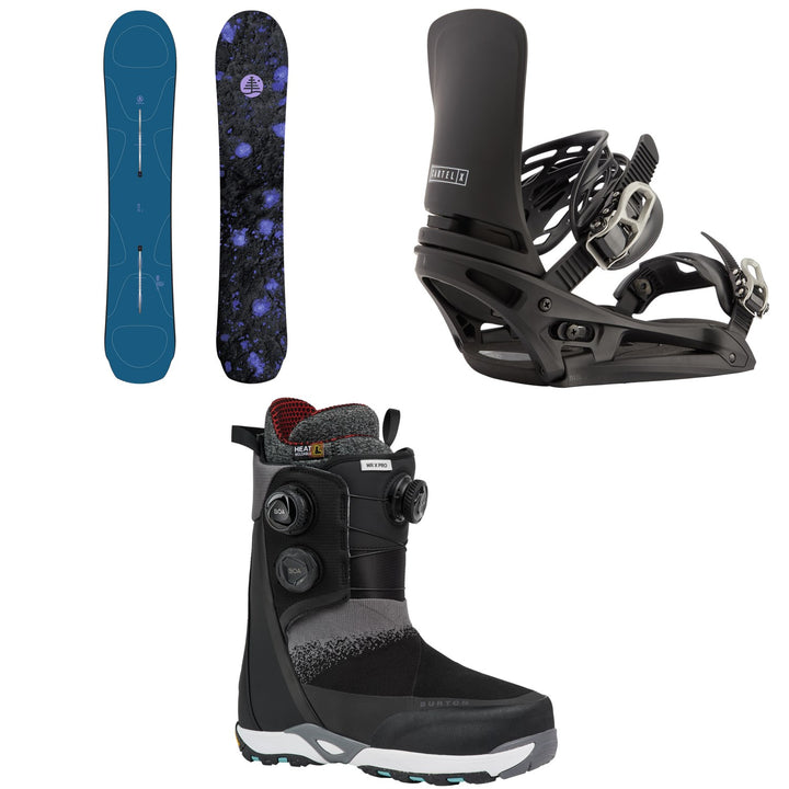 Burton Family Tree Full Nelson Snowboard + Cartel X EST Snowboard Bindings + Waverange X Pro Snowboard Boots 2027