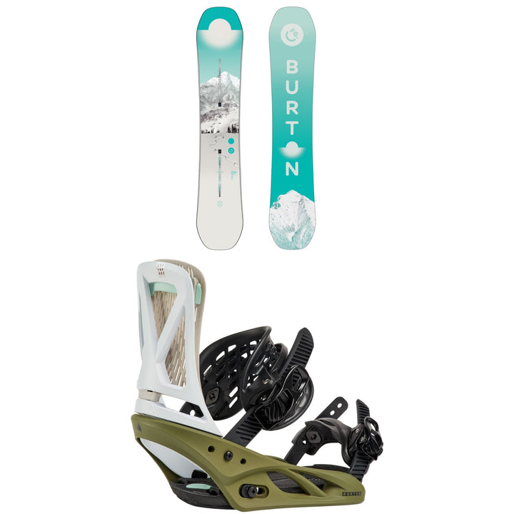 Burton Feelgood Flying V Snowboard + Escapade Snowboard Bindings - Women's 2027