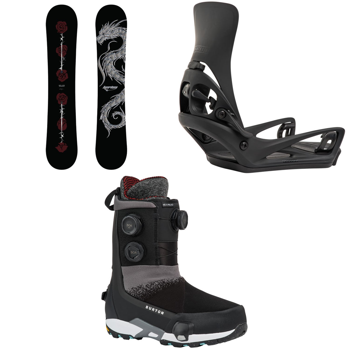 Burton Blossom Snowboard + Step On Cartel X Snowboard Bindings + Highshot X Pro Step On Snowboard Boots 2027
