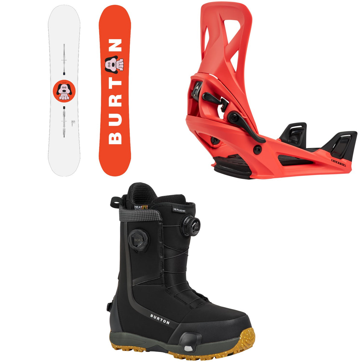 Burton Process Flying V Snowboard + Step On Snowboard Bindings + Highshot Plus Step On Snowboard Boots 2027