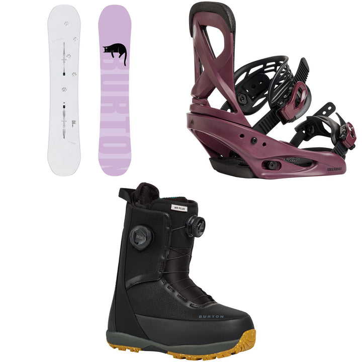 Burton Yeasayer Snowboard + Scribe Snowboard Bindings + Waverange Plus Snowboard Boots - Women's 2027