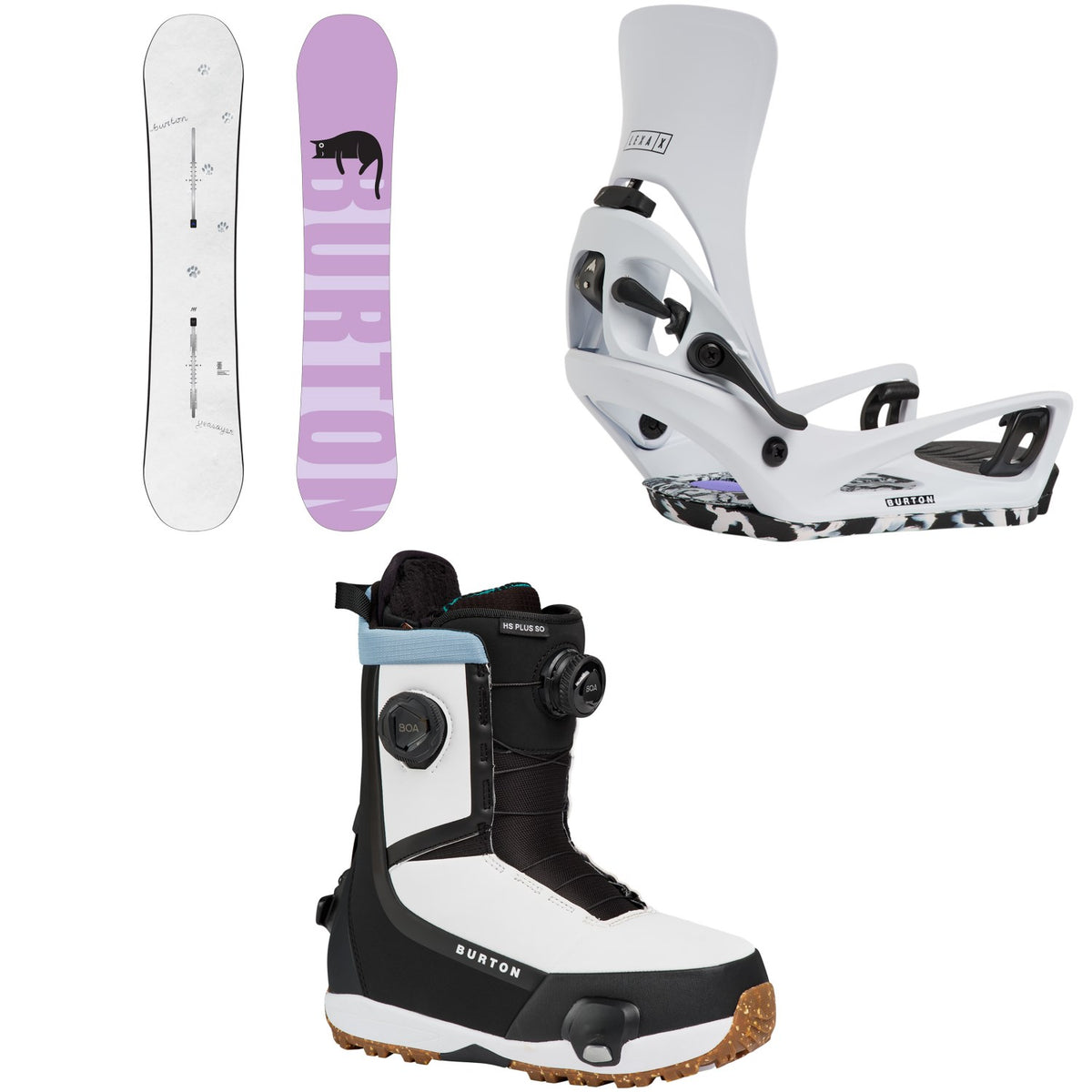 Burton Yeasayer Flying V Snowboard + Step On Lexa X Snowboard Bindings + Highshot Plus Step On Snowboard Boots - Women's 2027
