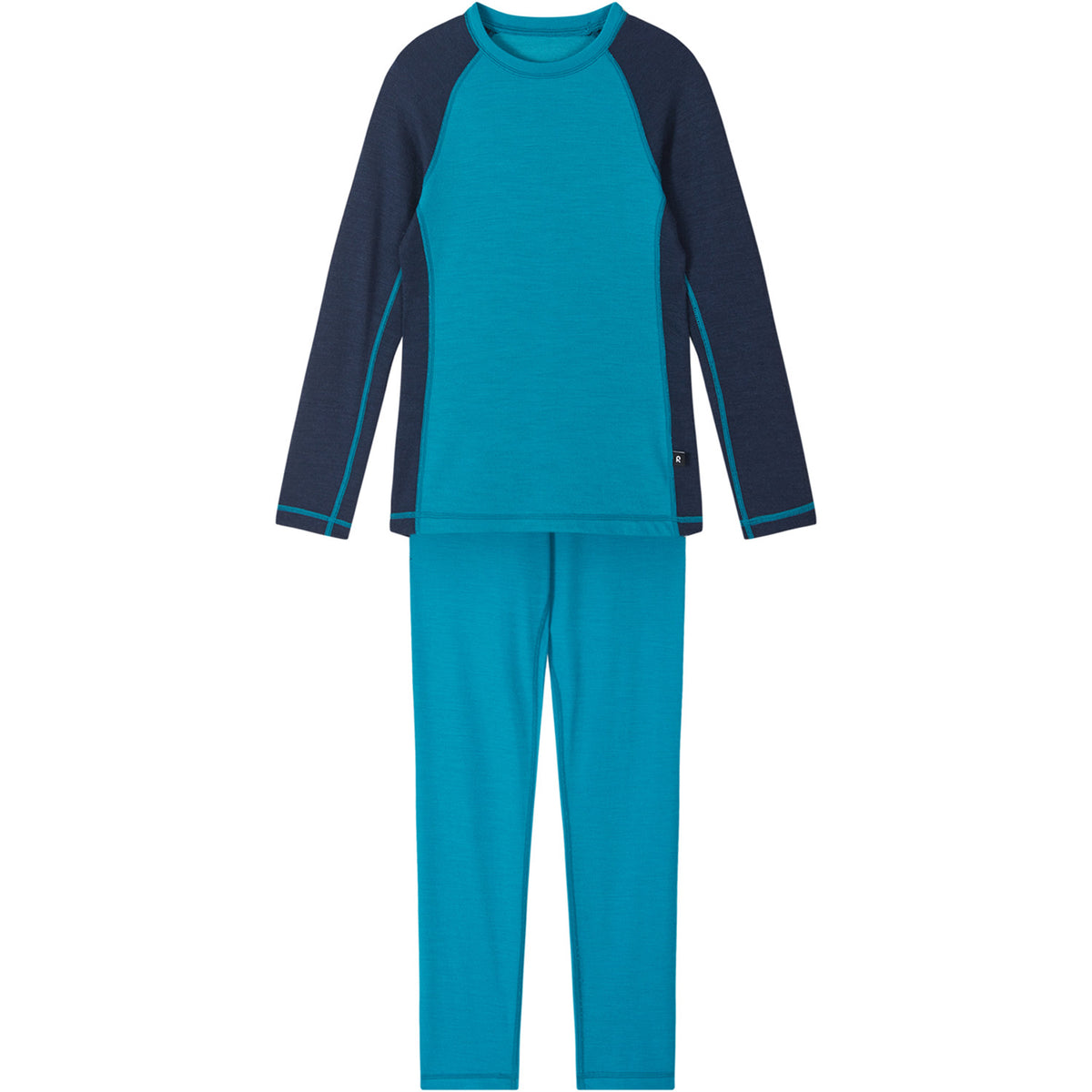 Reima Taitoa Wool Base Layer Set - Infants' Aquatic Blue