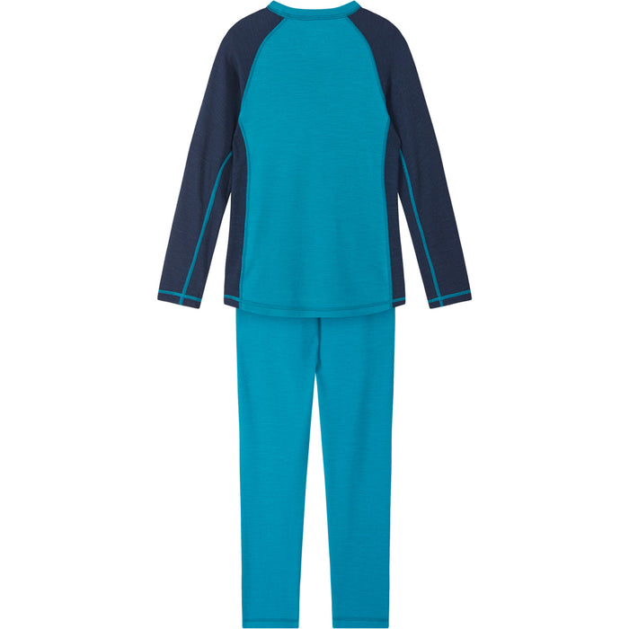 Reima Taitoa Wool Base Layer Set - Infants' Aquatic Blue