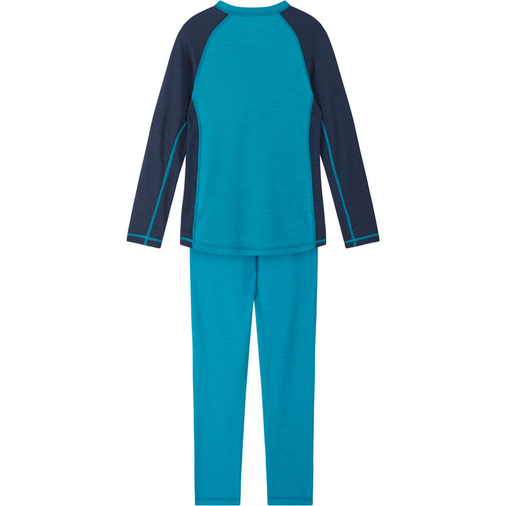 Reima Taitoa Wool Base Layer Set - Infants' Aquatic Blue