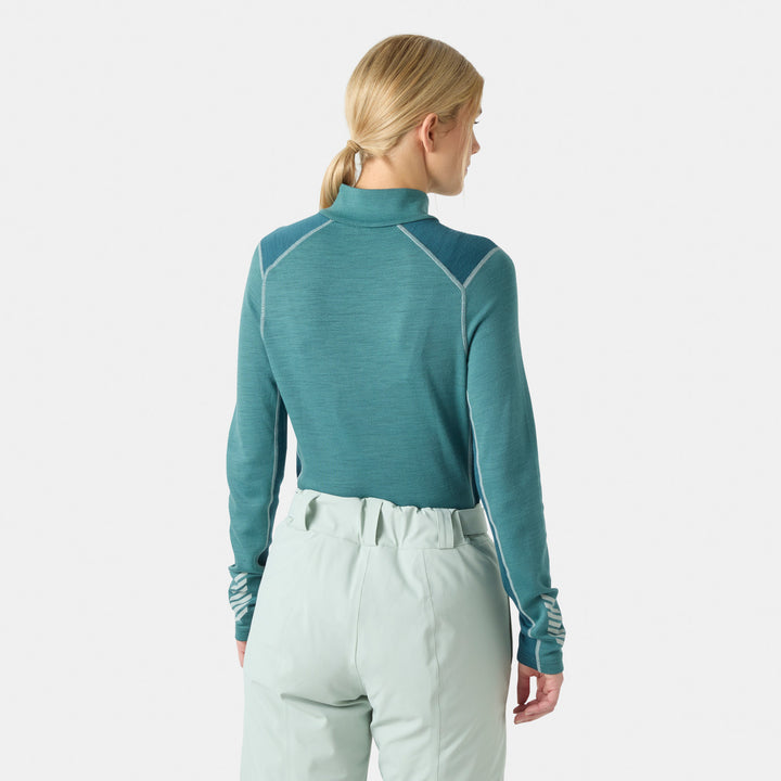 Helly Hansen Lifa Merino Midweight 1/2 Zip Baselayer Top - Women's Opal Green