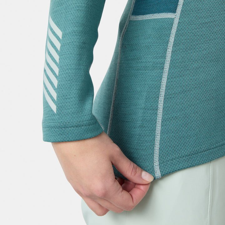 Helly Hansen Lifa Merino Midweight 1/2 Zip Baselayer Top - Women's Opal Green