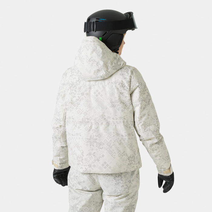Helly Hansen Nora Short Puffy Jacket - Women's Cream New Nordic AOP