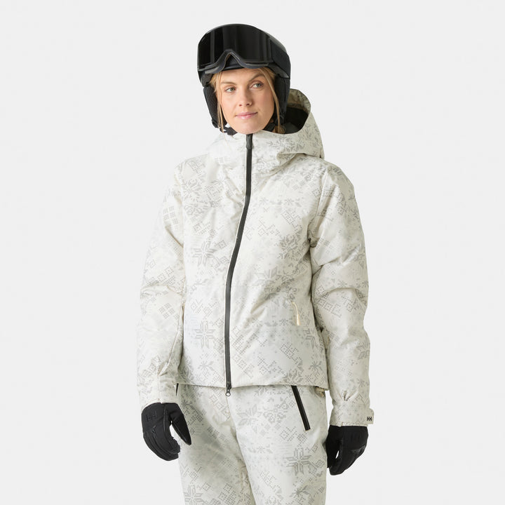 Helly Hansen Nora Short Puffy Jacket - Women's Cream New Nordic AOP