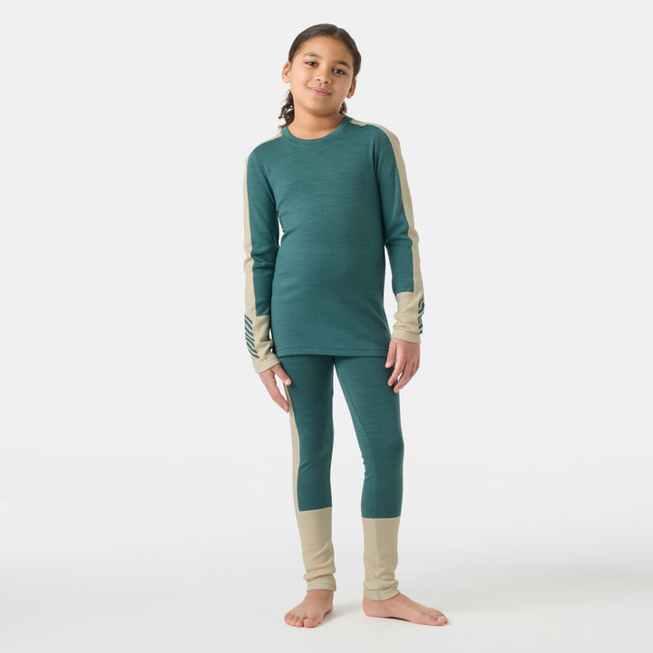 Helly Hansen Lifa Merino Midweight Baselayer Set - Kids' Opal Green
