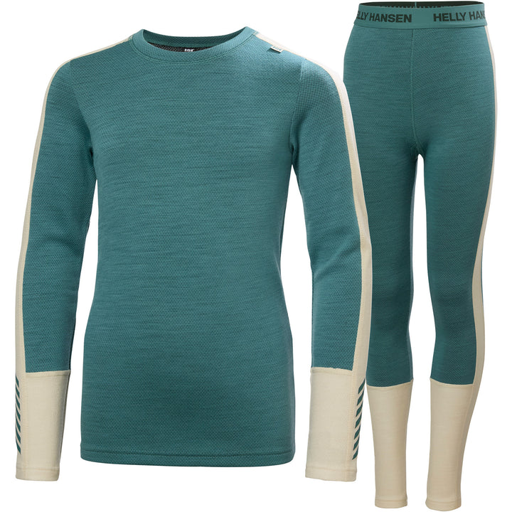 Helly Hansen Lifa Merino Midweight Baselayer Set - Kids' Opal Green