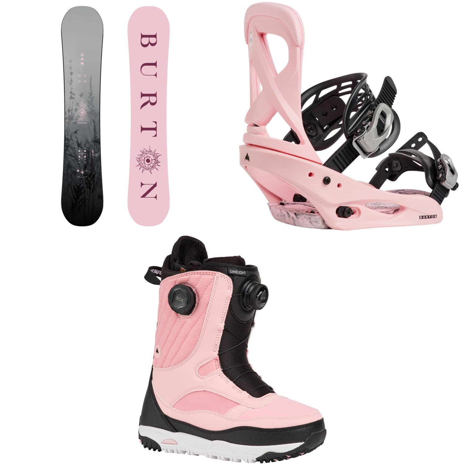 Burton Cultivator Snowboard + Scribe Snowboard Bindings +