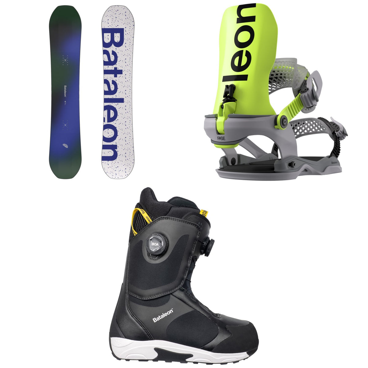 Bataleon Mojo Snowboard + Blaster AW FASE Snowboard Bindings + Rave Double Boa Snowboard Boots 2027