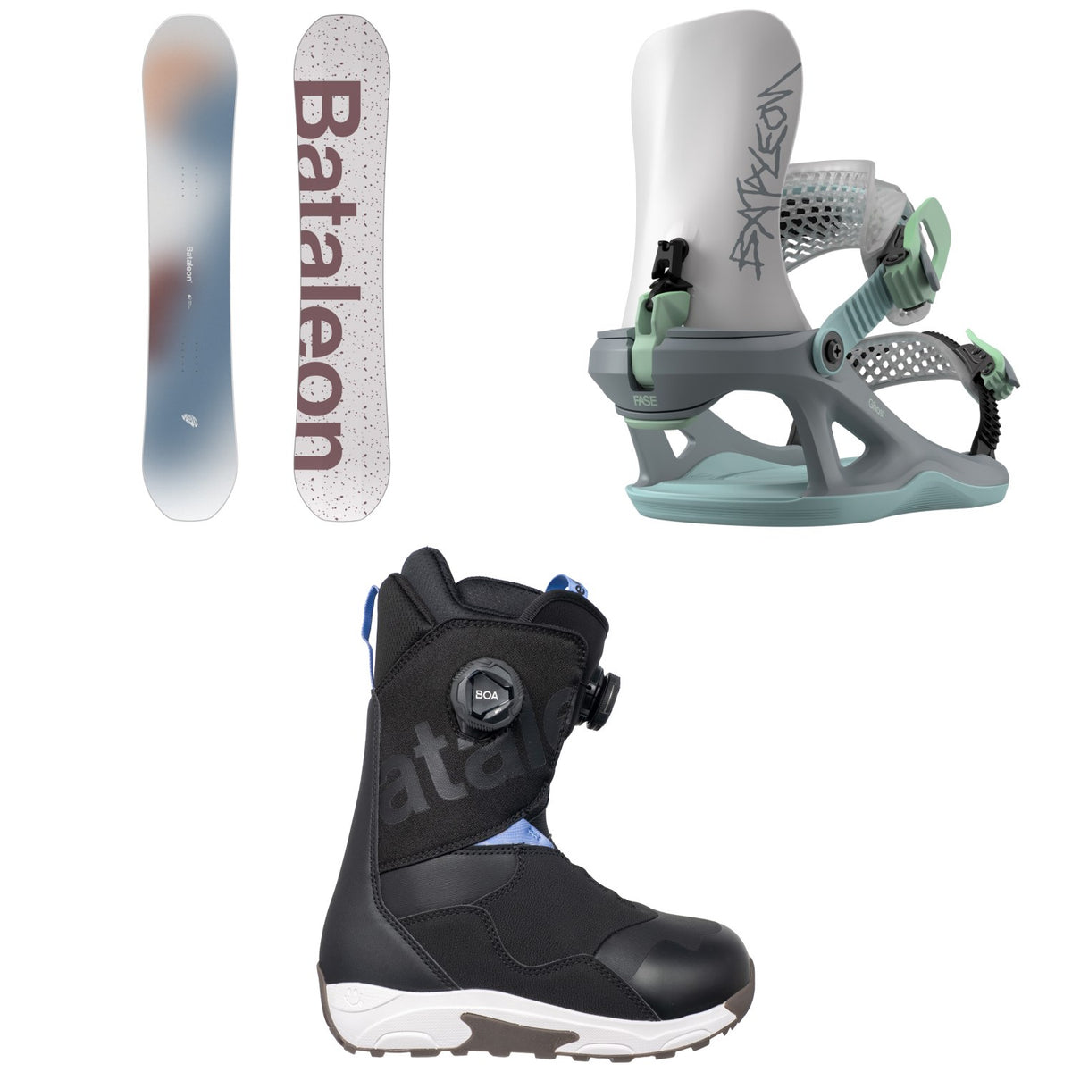 Bataleon Mojo Snowboard + Ghost FASE Snowboard Bindings + Twist Double Boa Snowboard Boots - Women's 2027