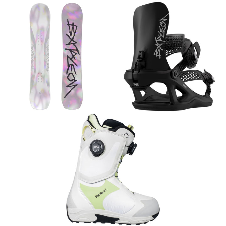 Bataleon Push Up Snowboard + Ghost FASE Snowboard Bindings + Rave Double Boa Snowboard Boots - Women's 2027