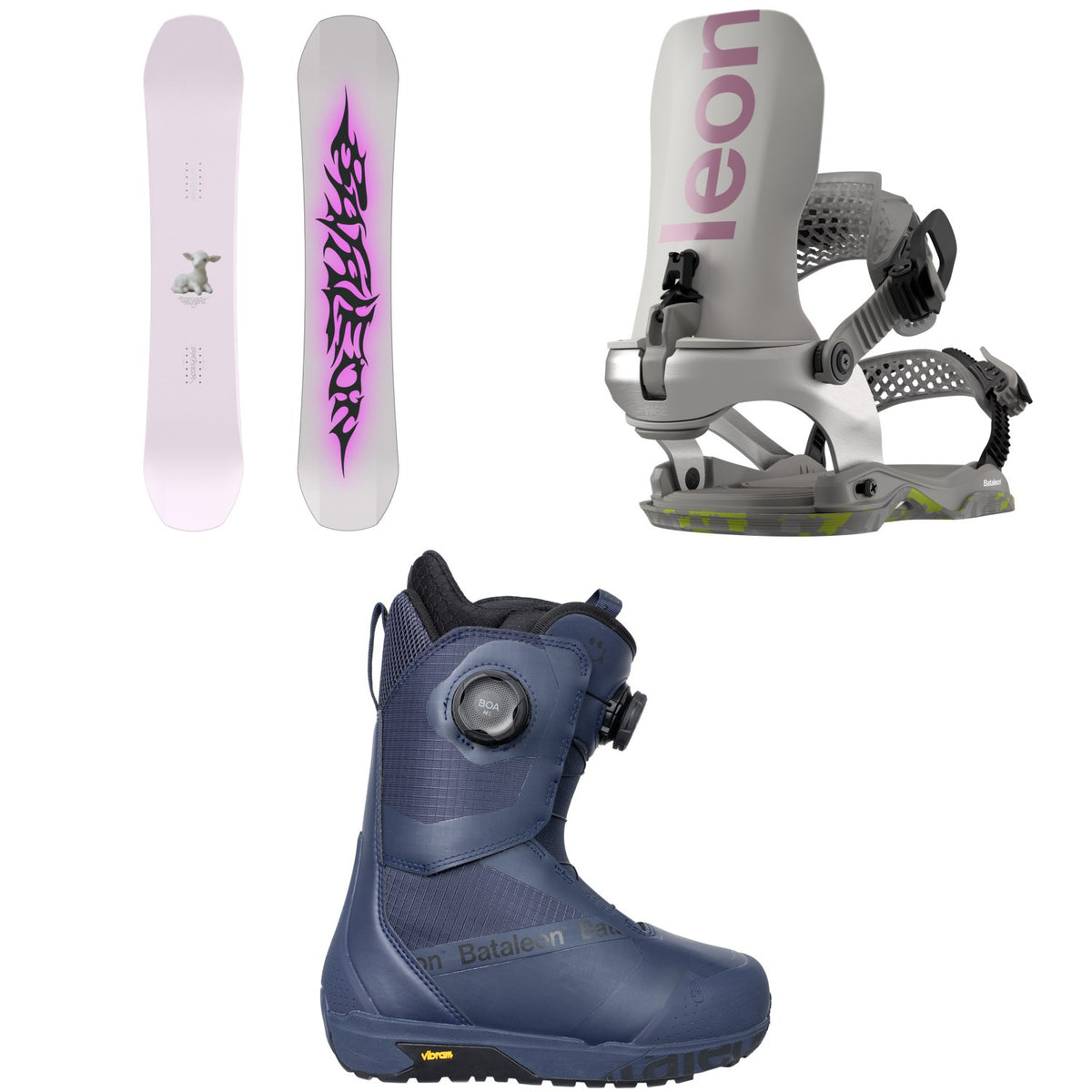 Bataleon Stereo Snowboard + Blaster AW FASE Snowboard Bindings + Salsa Double Boa Snowboard Boots - Women's 2027