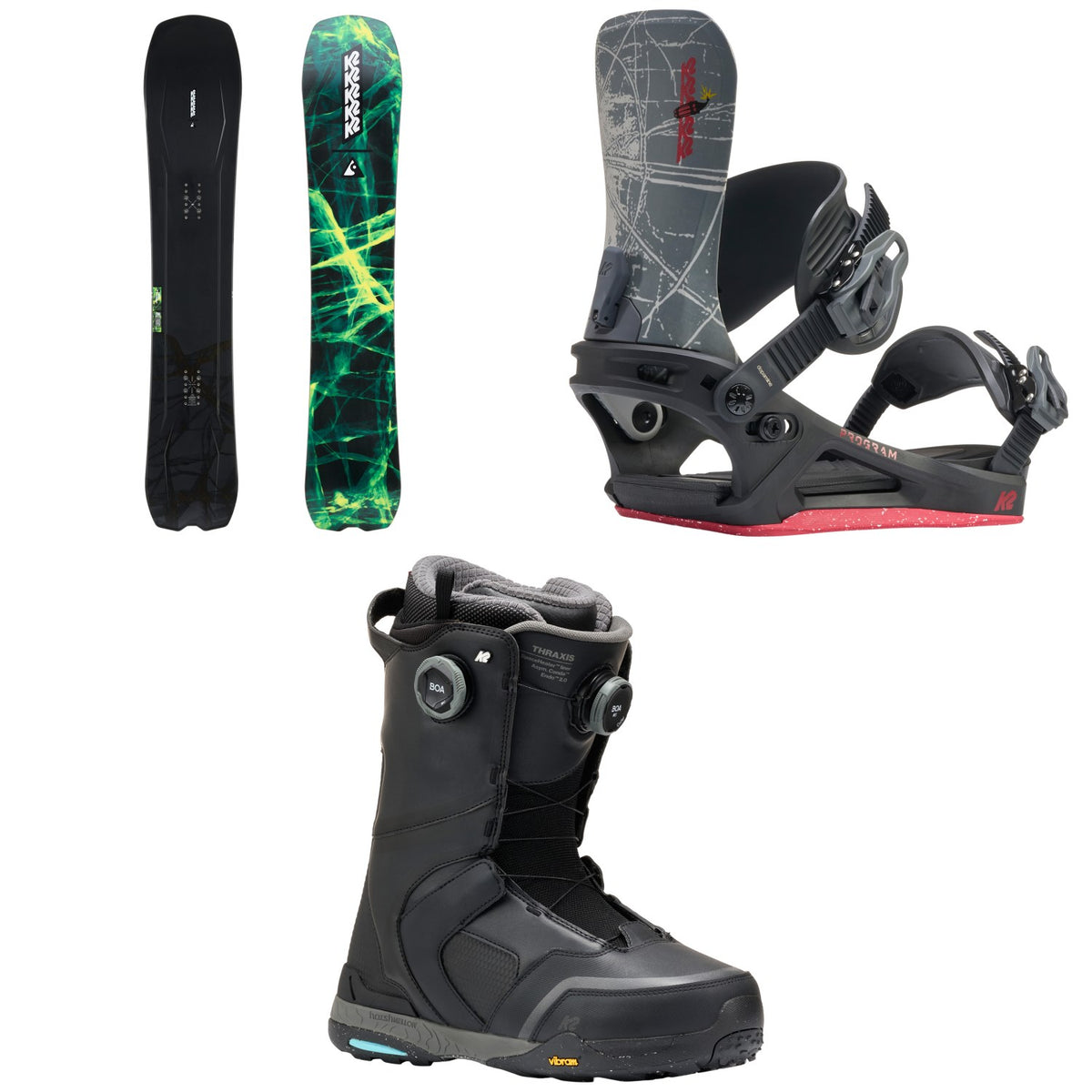 K2 Alchemist Snowboard + Program Snowboard Bindings + Thraxis Snowboard Boots 2027