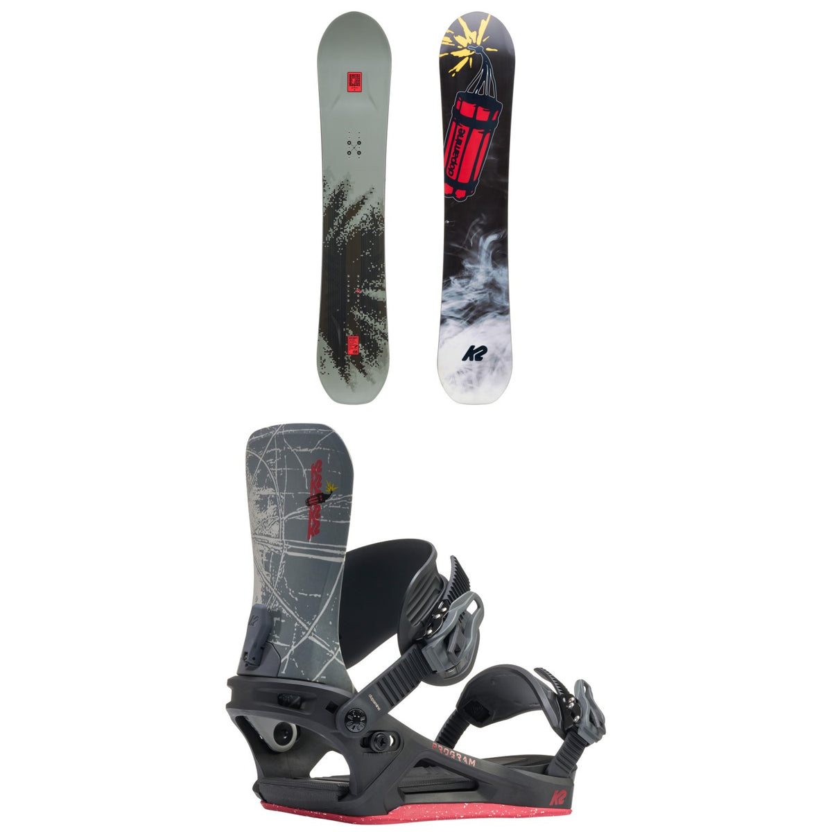 K2 Antidote Snowboard + Program Snowboard Bindings 2027