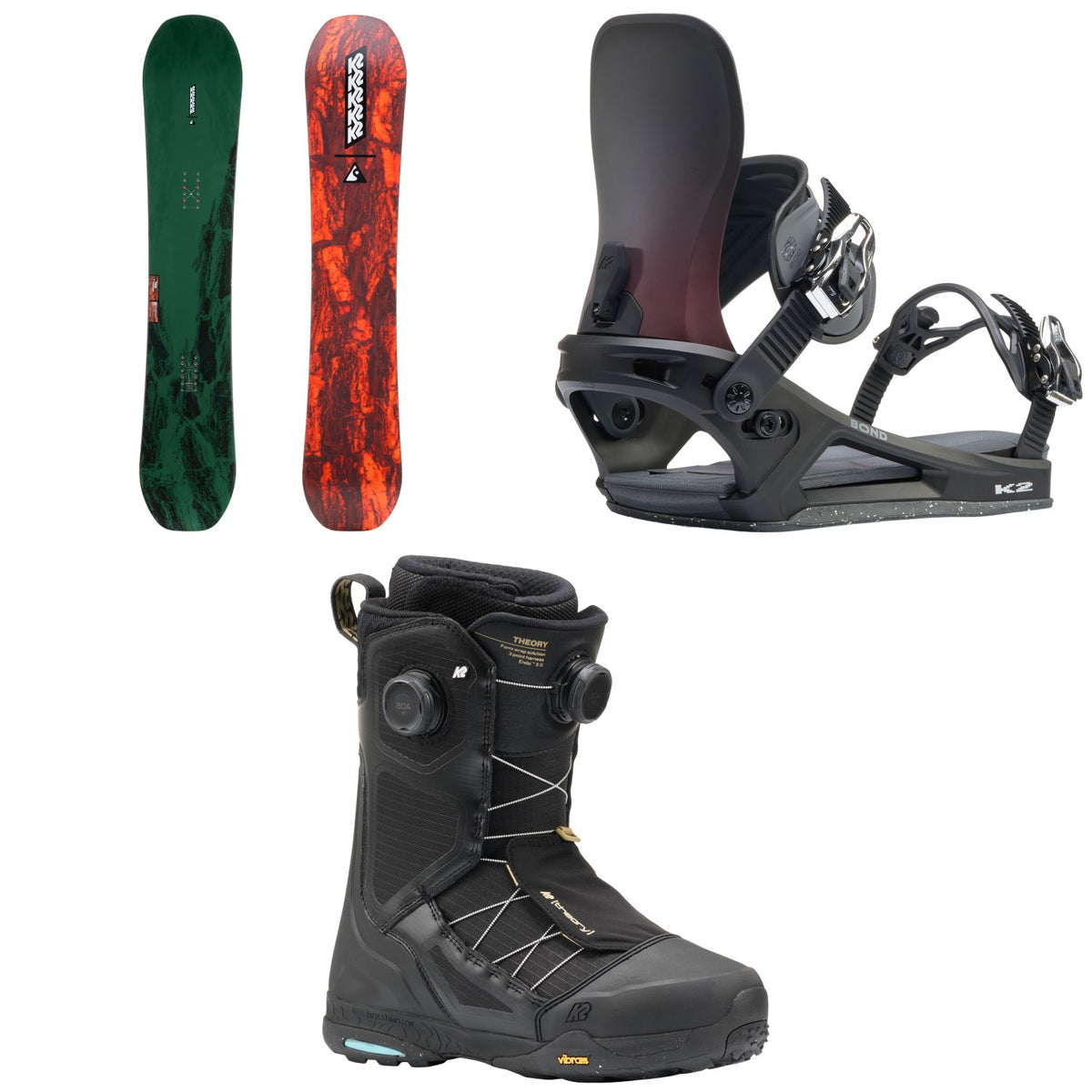 K2 Manifest Snowboard + Bond Snowboard Bindings + Theory Snowboard Boots 2027