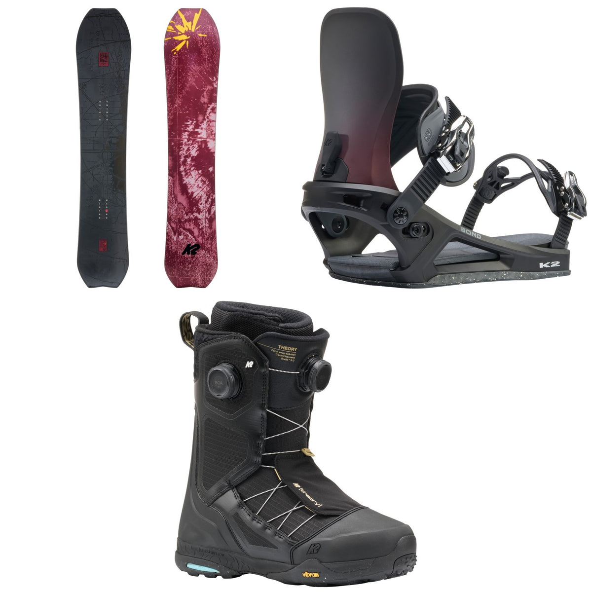 K2 Sky Pilot Snowboard + Bond Snowboard Bindings + Theory Snowboard Boots 2027